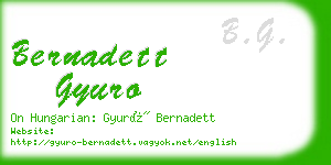 bernadett gyuro business card